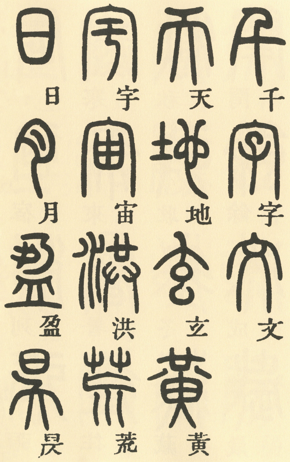 篆书千字文 - 第1页